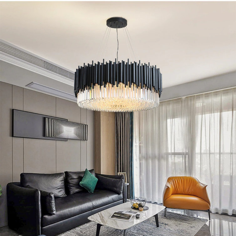 Fairmont Park Modern/luxury Crystal High/low Ceiling Living Room Pendant Light | Wayfair.co.uk